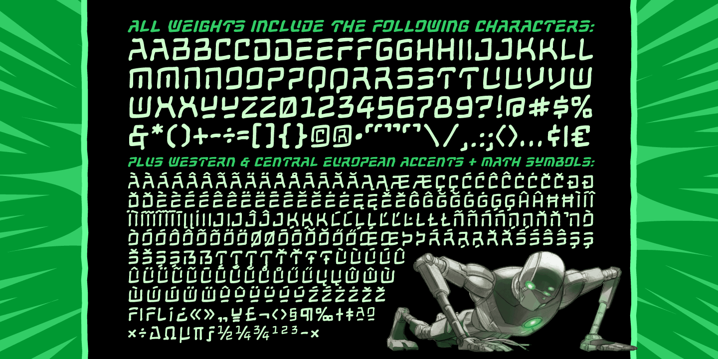 Beispiel einer Cybervox Regular-Schriftart